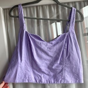 Abercrombie and Fitch linen top lavender xl